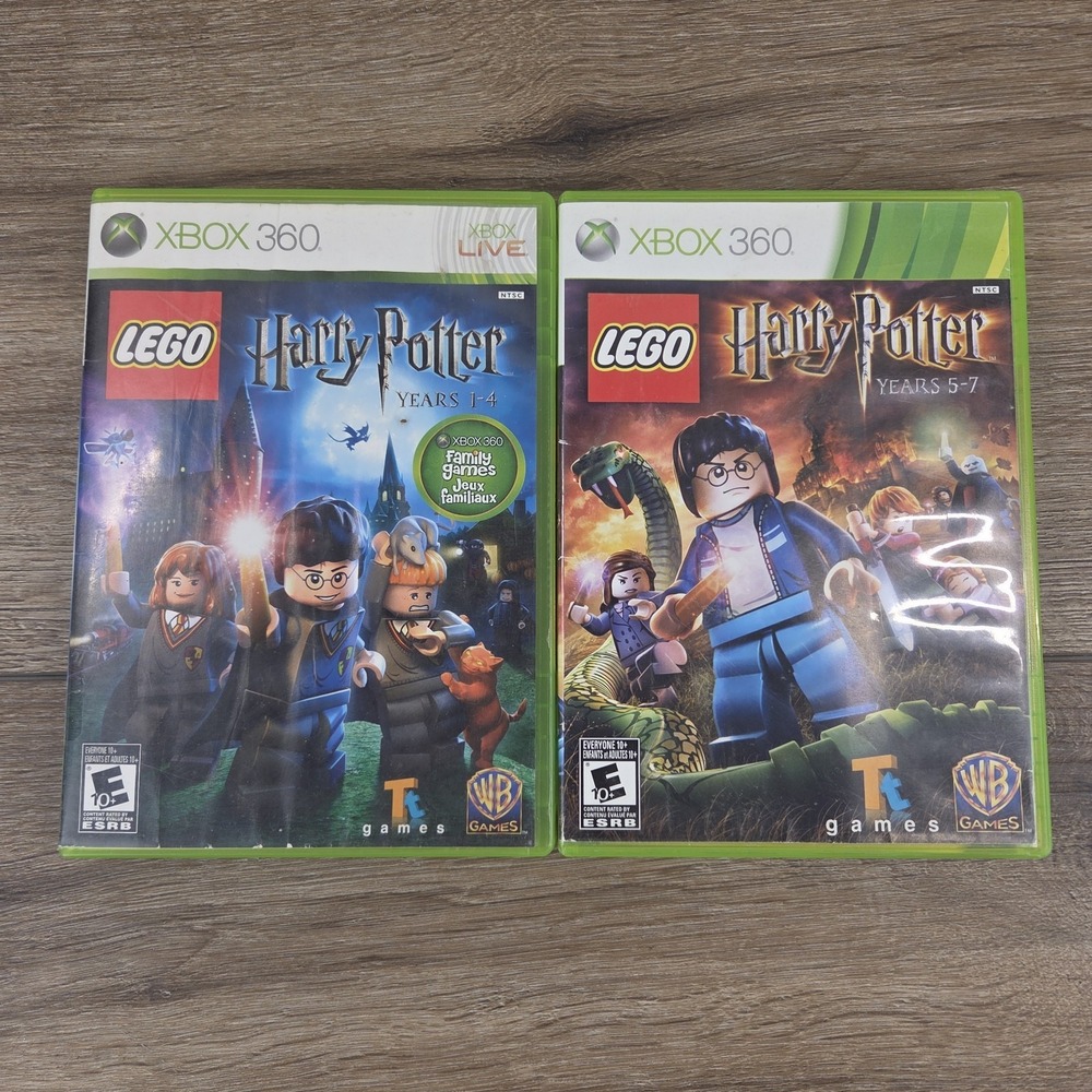 LEGO Harry Potter Years 1-4 Years 5-7 Xbox 360 Complete CIB Tested Working